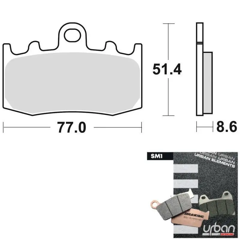 Pastiglie freno anteriori Braking per BMW R 1200 GS 04-12 - Mescola SM1 semi-metallica 892SM1