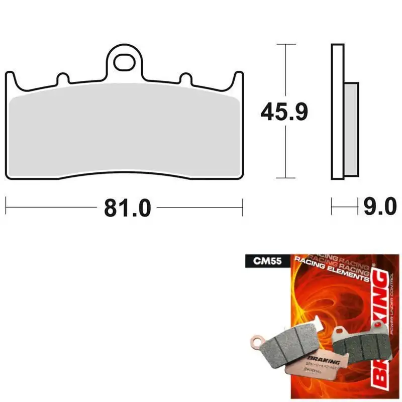 Pastiglie freno anteriori Braking per BMW R 1200 R 06-14 - Mescola CM55 sinterizzata strada 879CM55