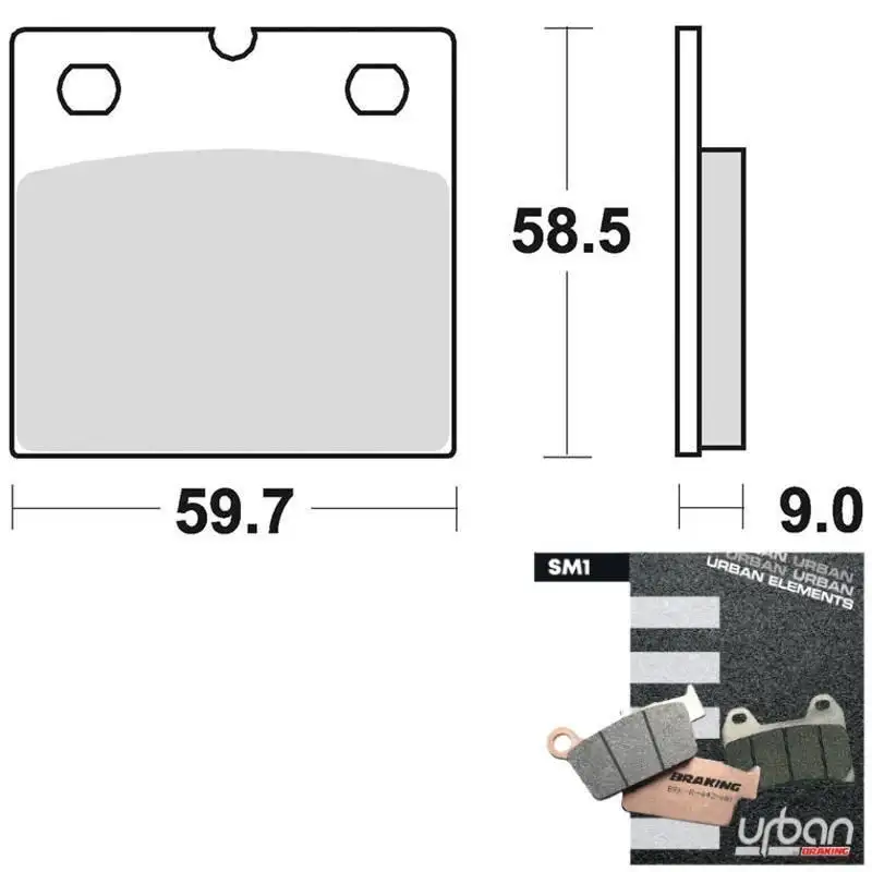Pastiglie freno anteriori Braking per bmw r 80 gs paris dakar 800 88-94 - Mescola SM1 semi-metallica 644SM1