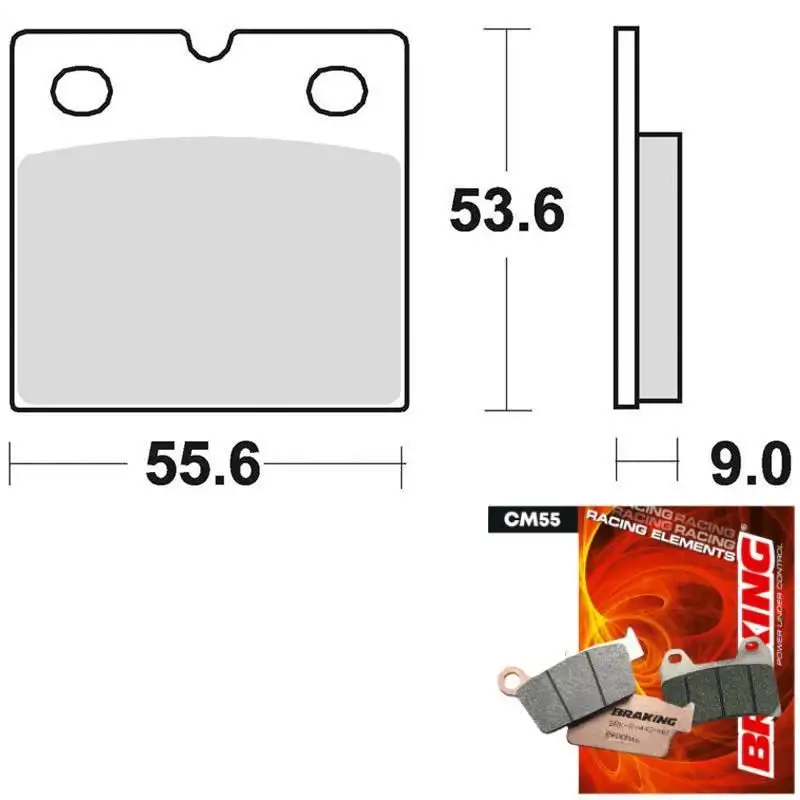 Pastiglie freno anteriori Braking per BMW R 80 RT 83-84 | 90-94 - Mescola CM55 sinterizzata strada 613CM55