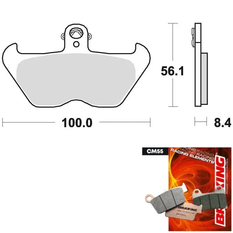 Pastiglie freno anteriori Braking per BMW R 850 GS 98-07 - Mescola CM55 sinterizzata strada 806CM55