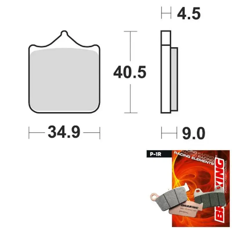 Pastiglie freno anteriori Braking per BMW S 1000 RR 10-15 - Mescola P1R carbonio racing P1R947