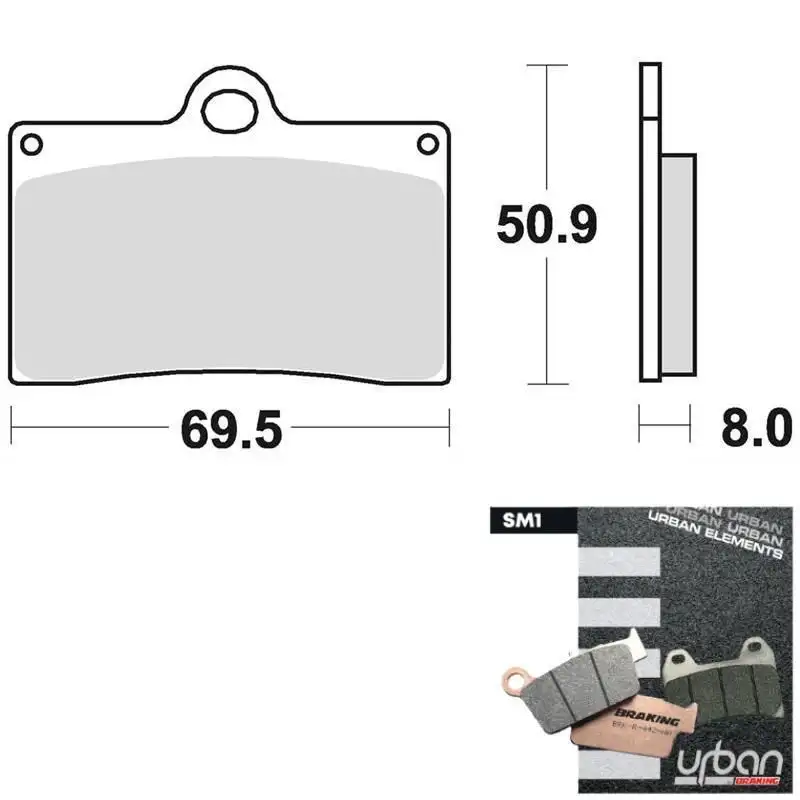 Pastiglie freno anteriori Braking per Cagiva Planet 125 97-07 - Mescola SM1 semi-metallica 688SM1