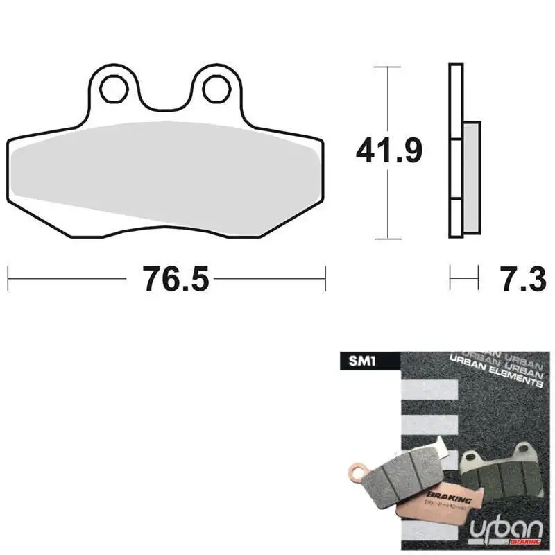Pastiglie freno anteriori Braking per Derbi Gpr 50 R 98-00 - Mescola SM1 semi-metallica 741SM1