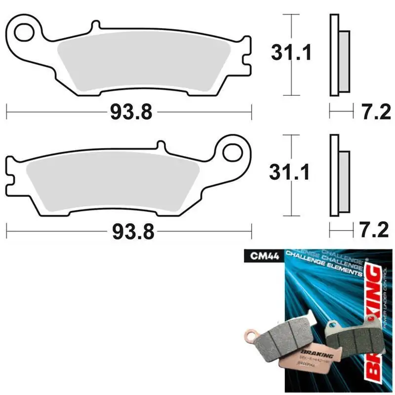 Pastiglie freno anteriori Braking per Fantic XEF 250 2022 - Mescola CM44 sinterizzata offroad 929CM44
