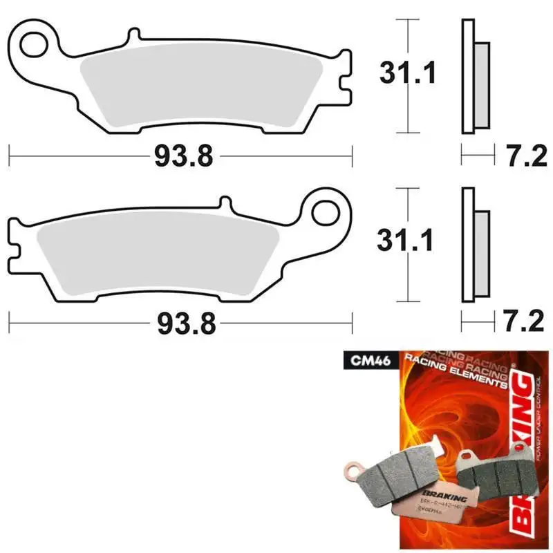 Pastiglie freno anteriori Braking per Fantic XEF 250 2022 - Mescola CM46 sinterizzata offroad 929CM46
