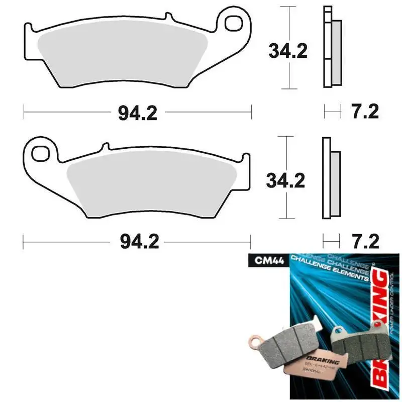 Pastiglie freno anteriori Braking per GasGas EC 125 00-10 - Mescola CM44 sinterizzata offroad 772CM44