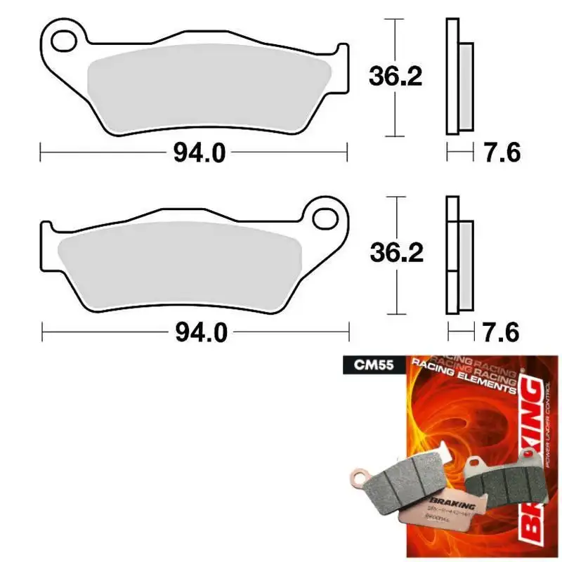 Pastiglie freno anteriori Braking per GasGas EC 350 F 21-24 - Mescola CM55 sinterizzata strada 746CM55
