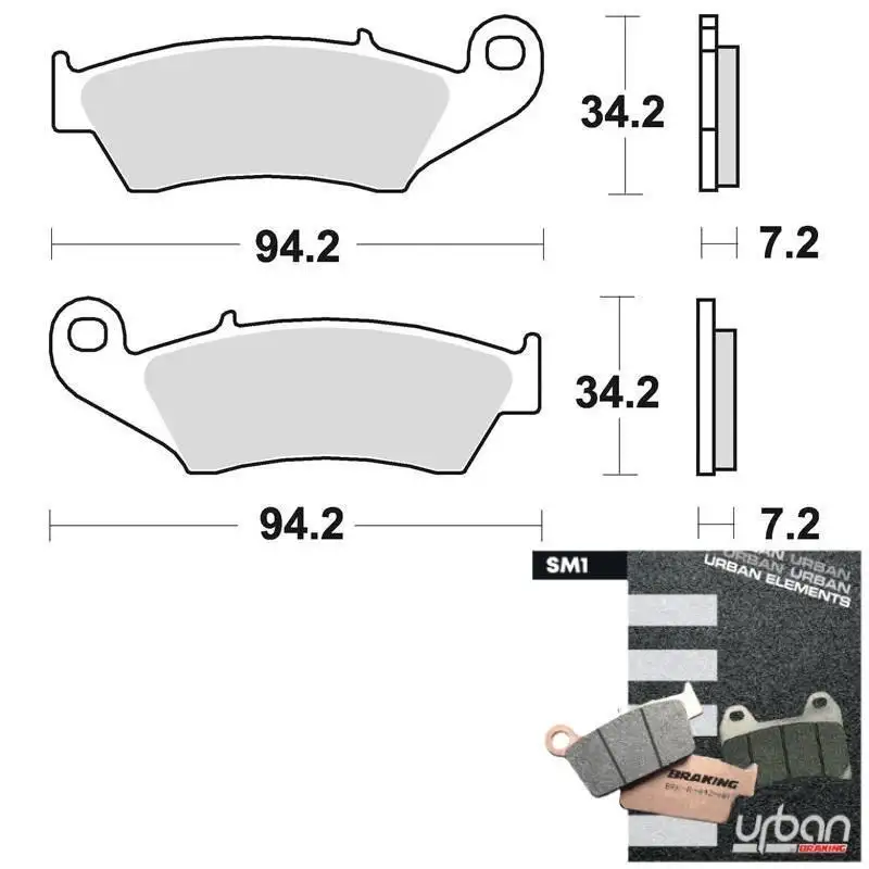 Pastiglie freno anteriori Braking per GasGas MC 125 00-09 - Mescola SM1 semi-metallica 772SM1