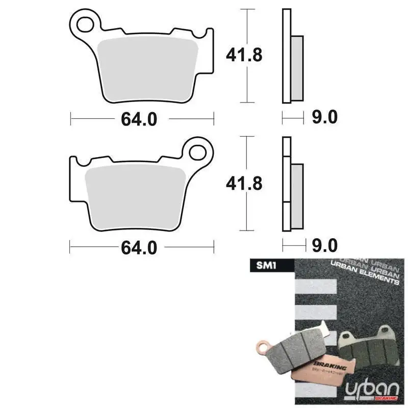 Pastiglie freno anteriori Braking per GasGas MC 65 2023 - Mescola SM1 semi-metallica 891SM1