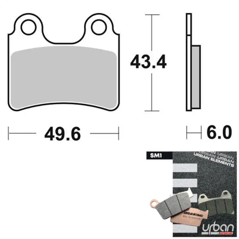 Pastiglie freno anteriori Braking per GasGas TXT 250 04-11 - Mescola SM1 semi-metallica 831SM1