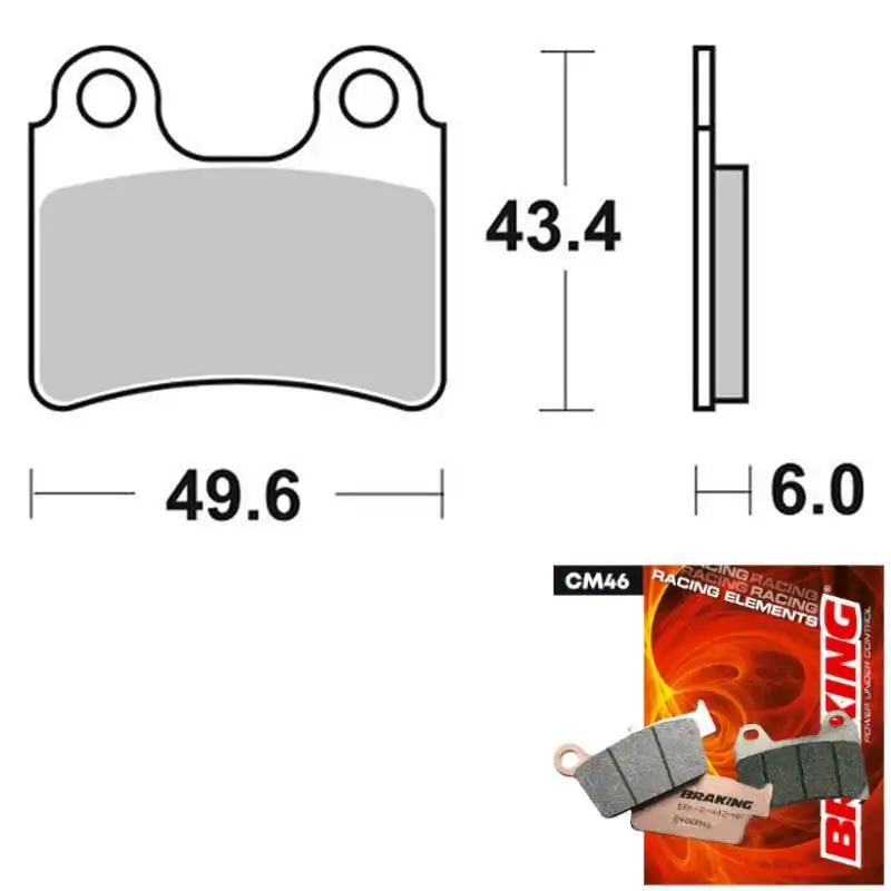 Pastiglie freno anteriori Braking per GasGas TXT 250 PRO 04-11 - Mescola CM46 sinterizzata offroad 831CM46