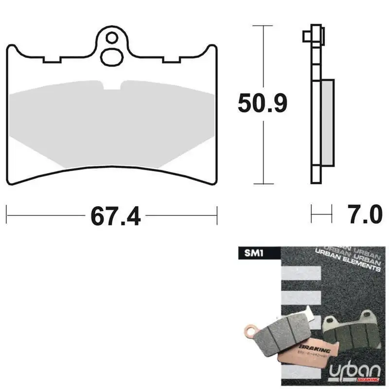 Pastiglie freno anteriori Braking per Gilera SP02 90-91 - Mescola SM1 semi-metallica 726SM1