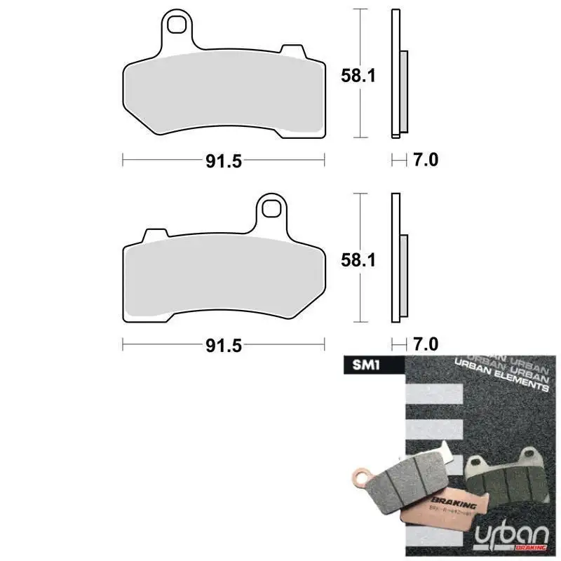 Pastiglie freno anteriori Braking per Harley Davidson V-Rod 1250 08-10 - Mescola SM1 semi-metallica 934SM1