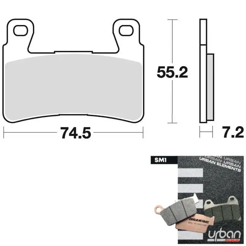 Pastiglie freno anteriori Braking per Harley Davidson XR 1200 08-10 - Mescola SM1 semi-metallica 827SM1