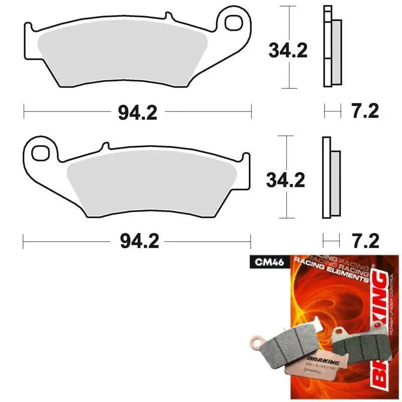 Pastiglie freno anteriori Braking per HM CRF 250 R 08-13 - Mescola CM46 sinterizzata offroad 772CM46