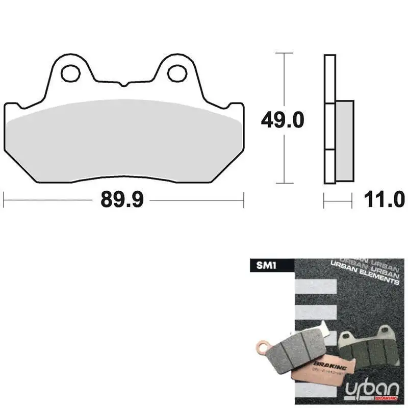 Pastiglie freno anteriori Braking per Honda CB 750 F 80-86 - Mescola SM1 semi-metallica 654SM1