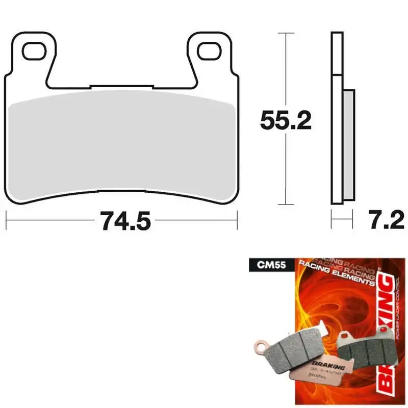Pastiglie freno anteriori Braking per Honda CBR 600 F Sport 01-02 - Mescola CM55 sinterizzata strada 827CM55