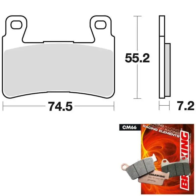 Pastiglie freno anteriori Braking per Honda CBR 600 F Sport 01-02 - Mescola CM66 semi-metallica racing 827CM66