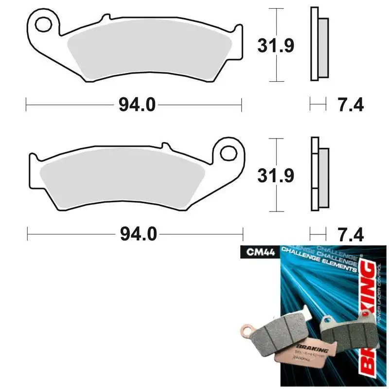 Pastiglie freno anteriori Braking per Honda CR 125 R 87-94 - Mescola CM44 sinterizzata offroad 700CM44