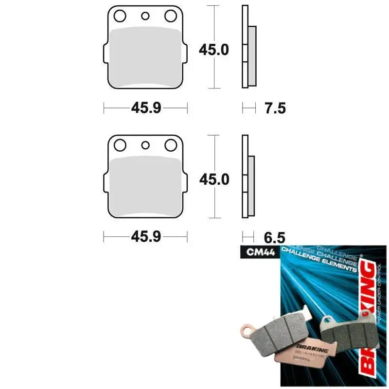 Pastiglie freno anteriori Braking per Honda CR 85 R 03-07 - Mescola CM44 sinterizzata offroad 686CM44