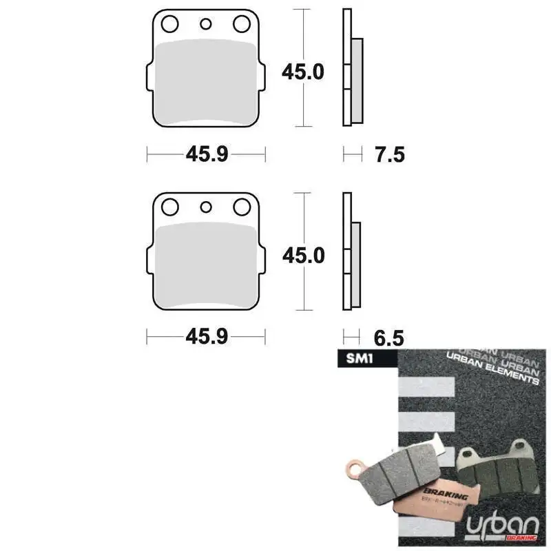 Pastiglie freno anteriori Braking per Honda CR 85 R 03-07 - Mescola SM1 semi-metallica 686SM1