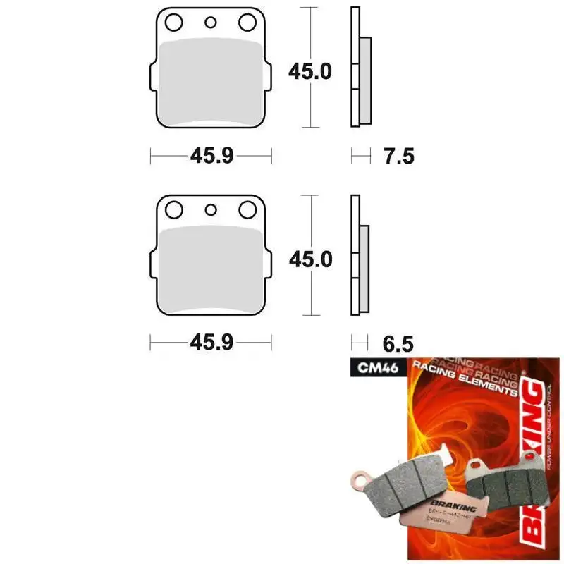 Pastiglie freno anteriori Braking per Honda CRF 150 R 07-23 - Mescola CM46 sinterizzata offroad 686CM46