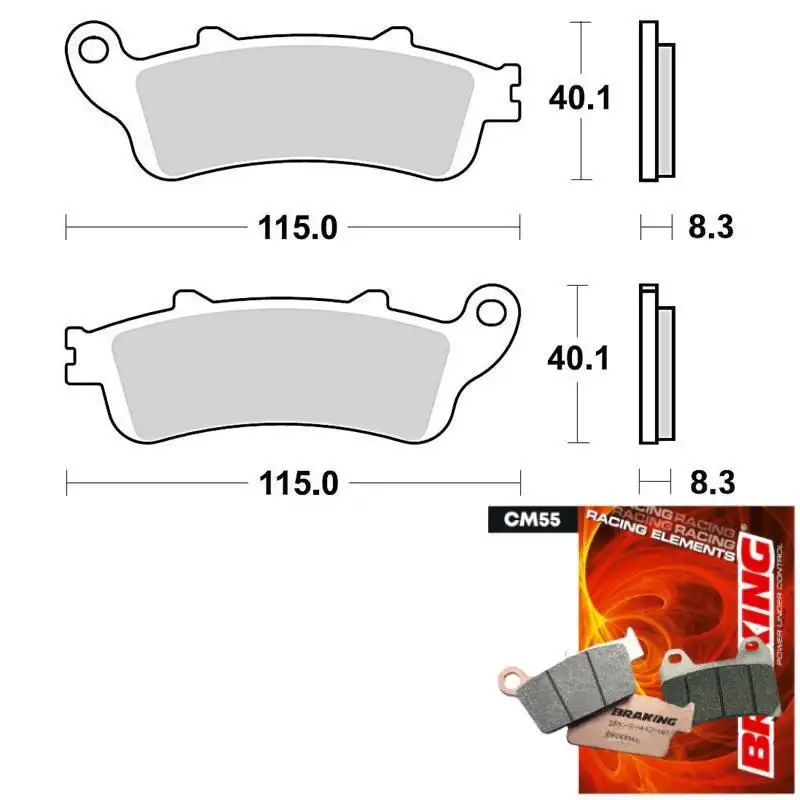 Pastiglie freno anteriori Braking per Honda Deauville NT 650 02-05 - Mescola CM55 sinterizzata strada 813CM55