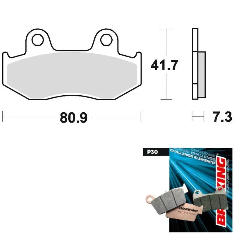 Pastiglie freno anteriori Braking per Honda Dylan 150 2002 - Mescola P30 sinterizzata scooter P30667