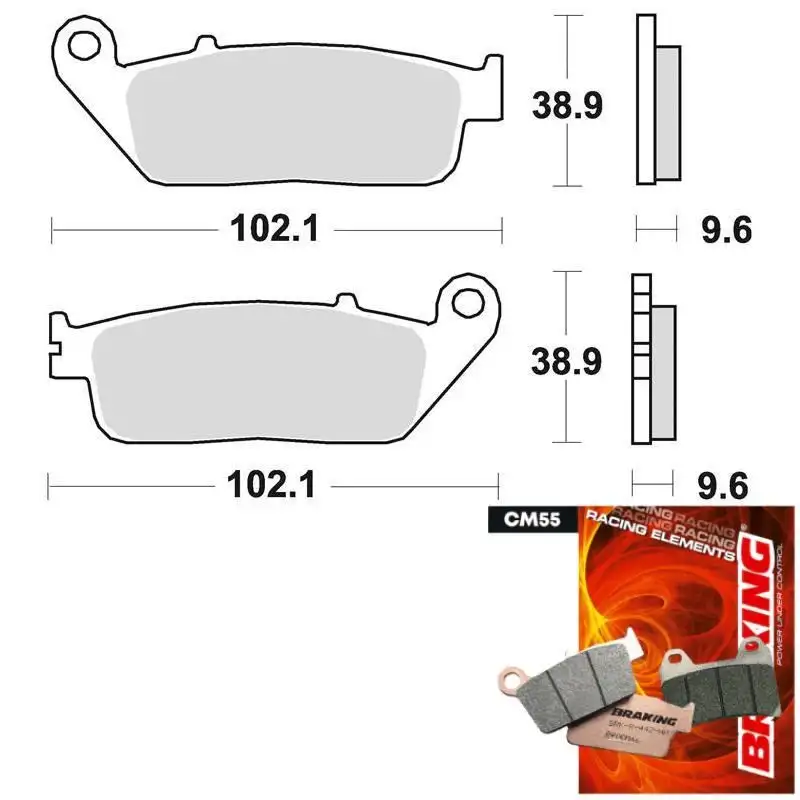 Pastiglie freno anteriori Braking per Honda NC 750 S DCT 14-21 - Mescola CM55 sinterizzata strada 720CM55