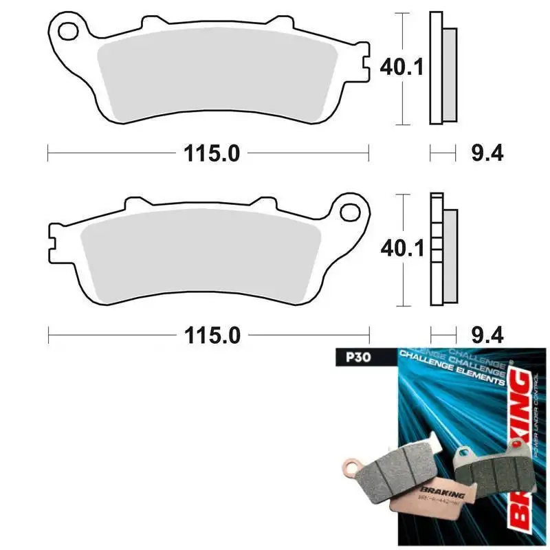 Pastiglie freno anteriori Braking per Honda Pantheon 125 98-06 - Mescola P30 sinterizzata scooter P30653