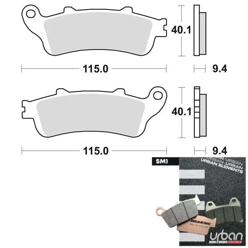Pastiglie freno anteriori Braking per Honda Pantheon 125 98-06 - Mescola SM1 semi-metallica 653SM1