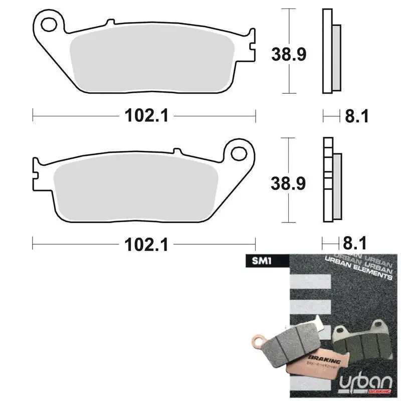 Pastiglie freno anteriori Braking per Honda RS 125 R 1990 - Mescola SM1 semi-metallica 716SM1