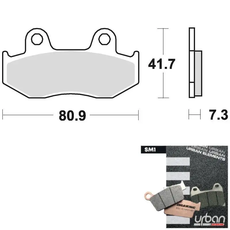 Pastiglie freno anteriori Braking per Honda SH 150 i 05-08 - Mescola SM1 semi-metallica 667SM1