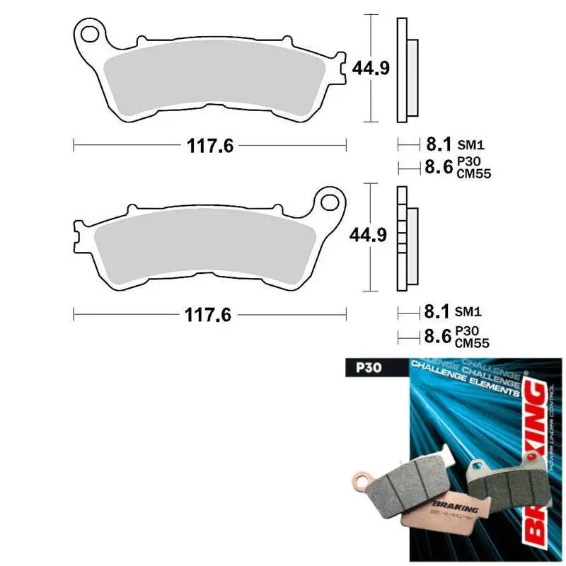 Pastiglie freno anteriori Braking per Honda SH 150 i 09-12 - Mescola P30 sinterizzata scooter P30910