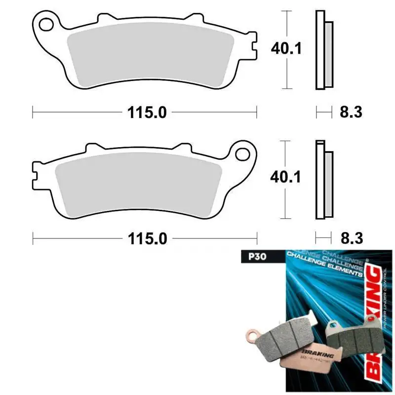 Pastiglie freno anteriori Braking per Honda Silver Wing 600 01-07 - Mescola P30 sinterizzata scooter P30813