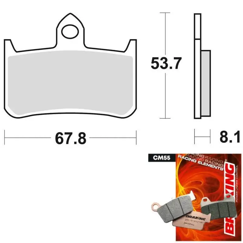 Pastiglie freno anteriori Braking per Honda VTR 1000 F 97-07 - Mescola CM55 sinterizzata strada 756CM55