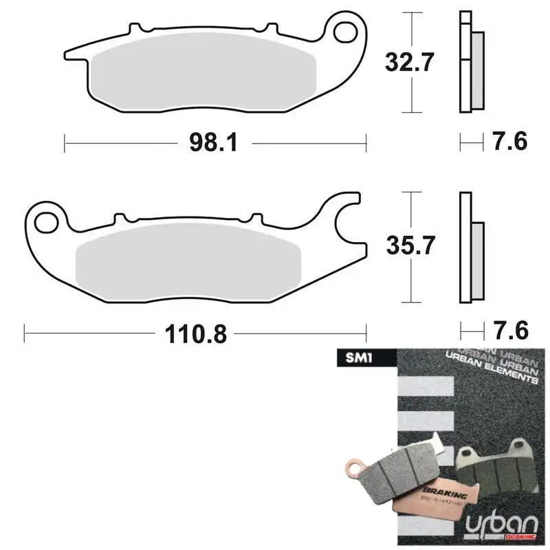 Pastiglie freno anteriori Braking per Honda XL 750 V Transalp 23-24 - Mescola SM1 semi-metallica 902SM1