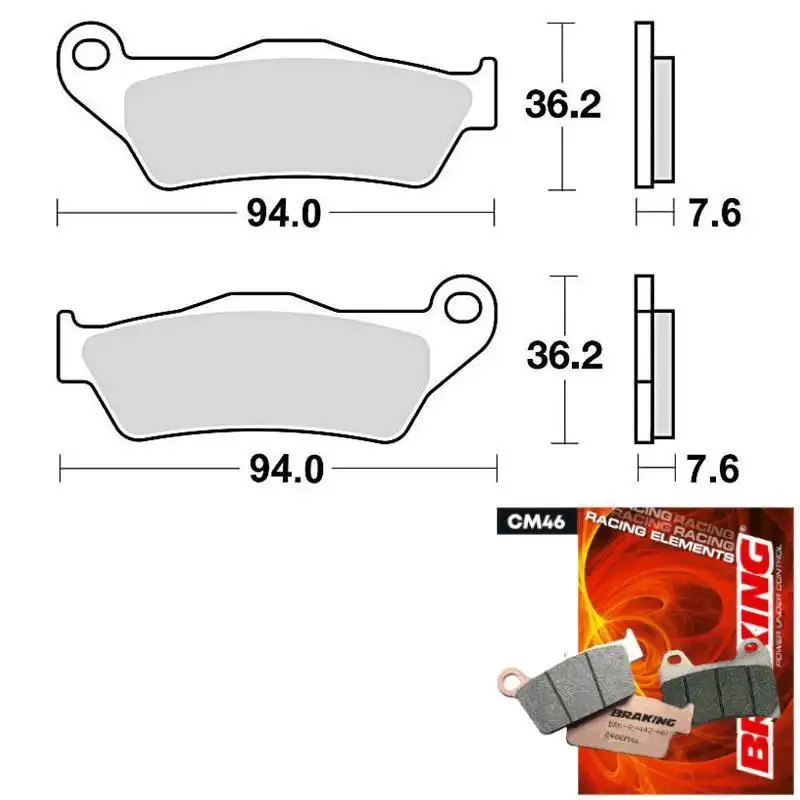 Pastiglie freno anteriori Braking per Husqvarna FE 250 14-18 - Mescola CM46 sinterizzata offroad 746CM46