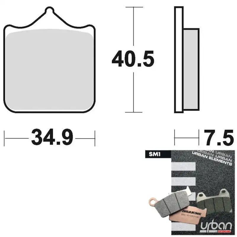 Pastiglie freno anteriori Braking per Husqvarna SMS 630 2011 - Mescola SM1 semi-metallica 870SM1