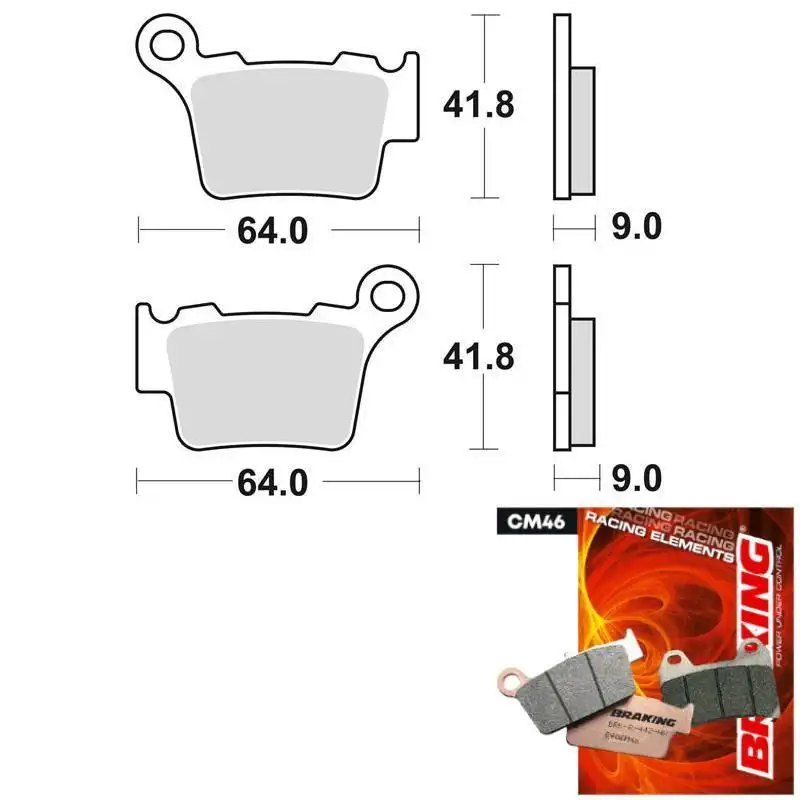 Pastiglie freno anteriori Braking per Husqvarna TC 65 23-25 - Mescola CM46 sinterizzata offroad 891CM46
