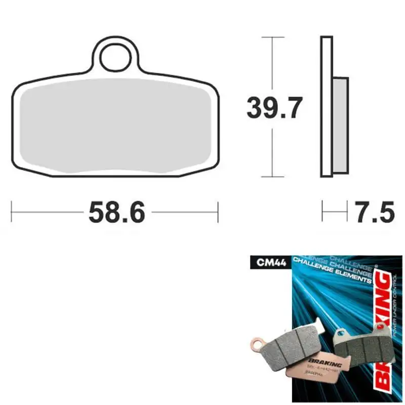 Pastiglie freno anteriori Braking per Husqvarna TC 85 Ruote Basse 14-20 - Mescola CM44 sinterizzata offroad 955CM44