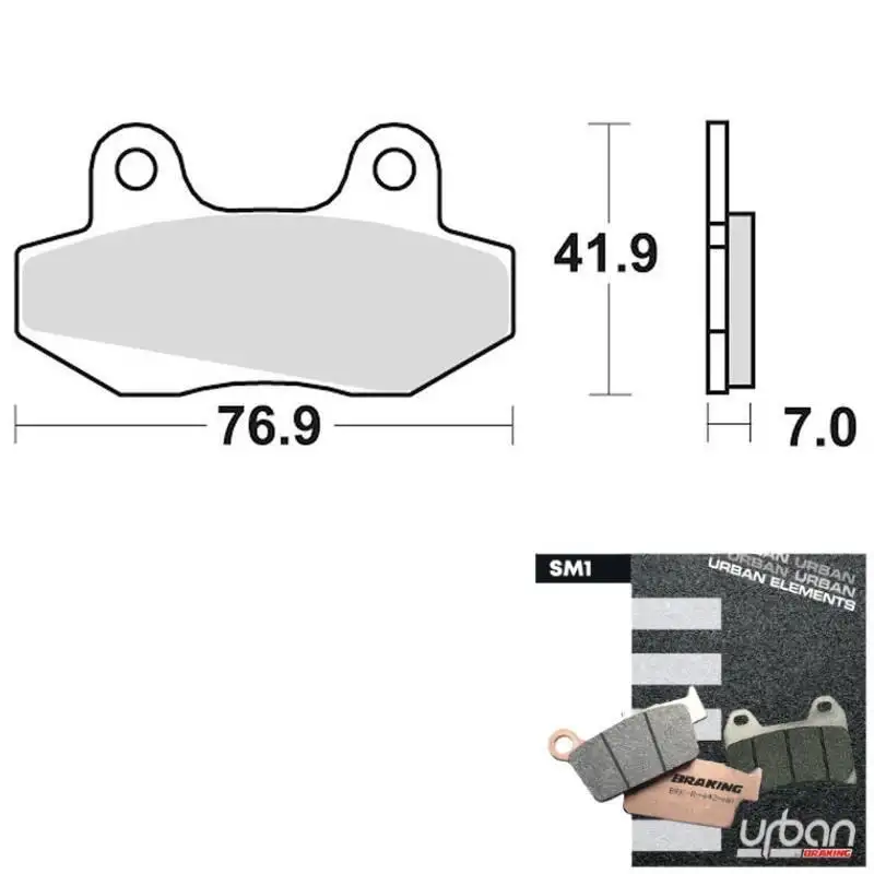 Pastiglie freno anteriori Braking per hyosung comet gt 125 2004 - Mescola SM1 semi-metallica 673SM1