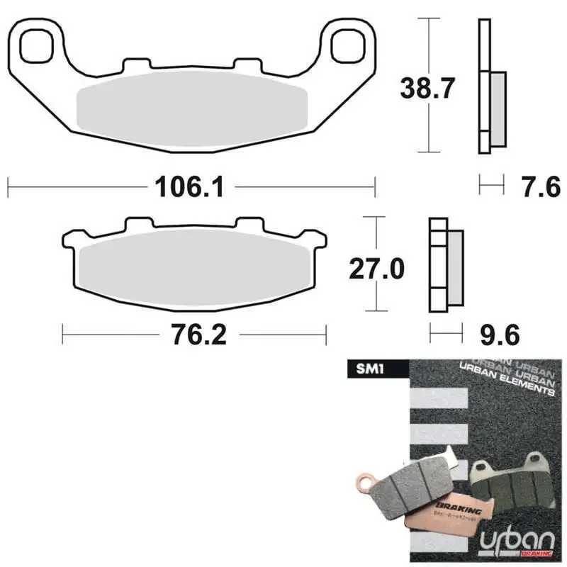 Pastiglie freno anteriori Braking per Kawasaki GPZ 500 S 93-04 - Mescola SM1 semi-metallica 712SM1