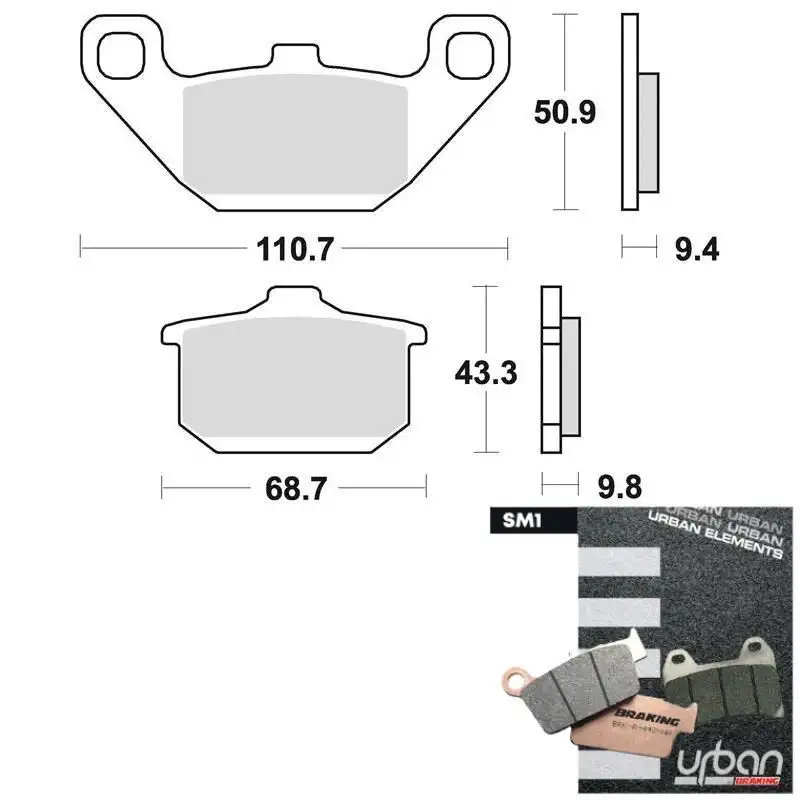 Pastiglie freno anteriori Braking per Kawasaki GTR 1000 86-93 - Mescola SM1 semi-metallica 662SM1