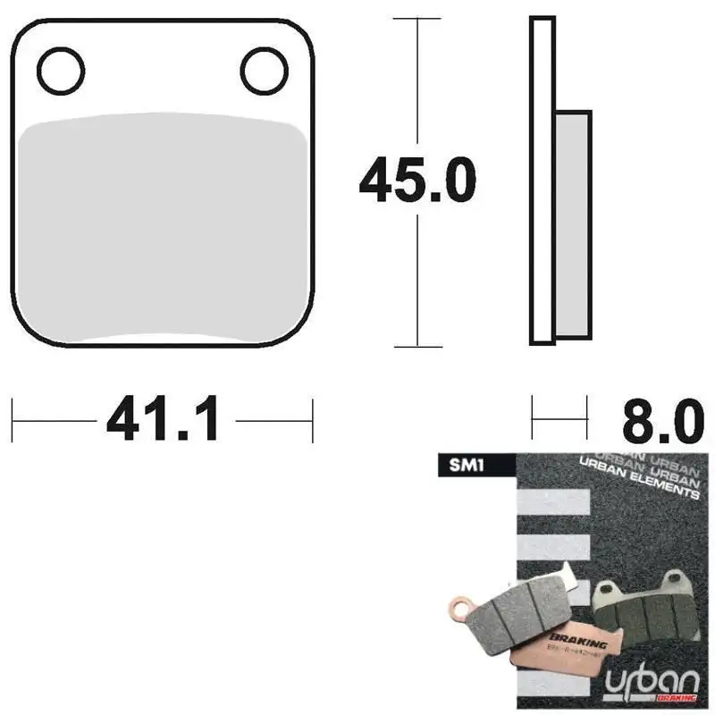 Pastiglie freno anteriori Braking per Kawasaki KFX 400 02-06 - Mescola SM1 semi-metallica 703SM1
