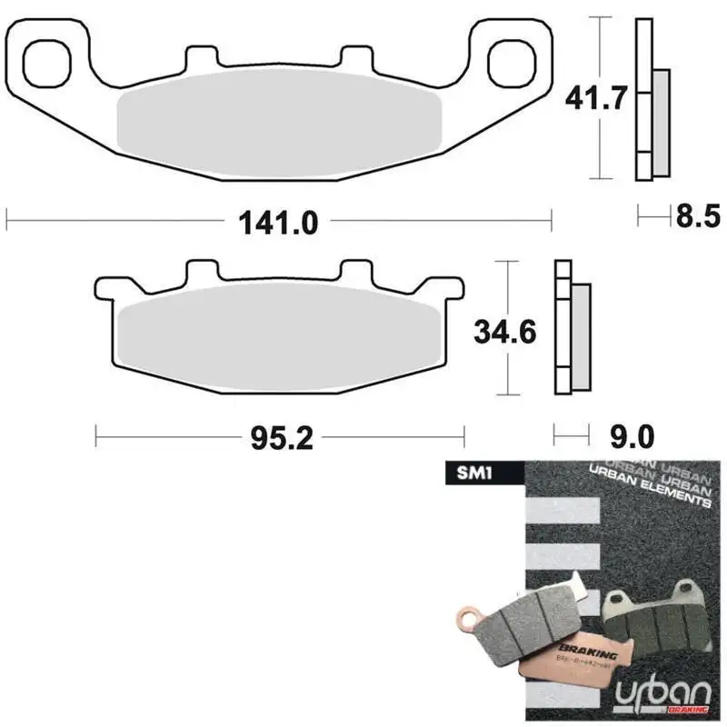Pastiglie freno anteriori Braking per Kawasaki KLE 500 91-07 - Mescola SM1 semi-metallica 698SM1
