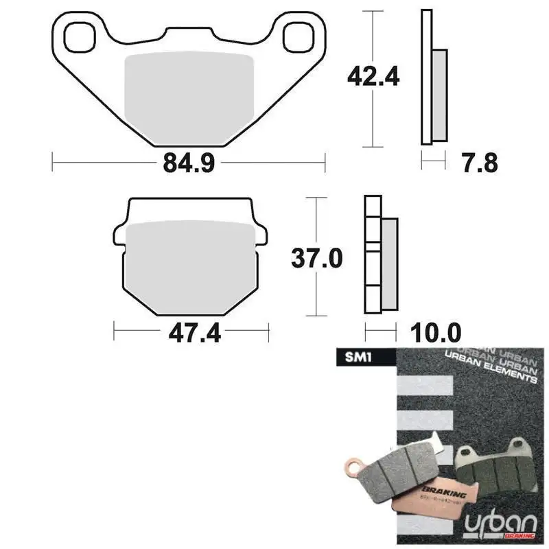 Pastiglie freno anteriori Braking per Kawasaki KX 250 1983 - Mescola SM1 semi-metallica 702SM1