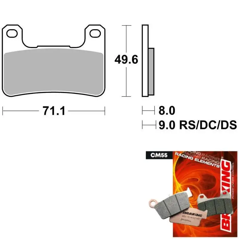 Pastiglie freno anteriori Braking per kawasaki ninja sx tourer 1000 20-21 - Mescola CM55 sinterizzata strada 898CM55