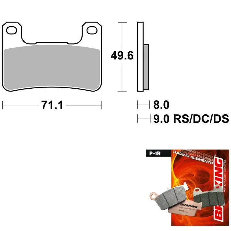 Pastiglie freno anteriori Braking per kawasaki ninja sx tourer 1000 20-21 - Mescola P1R carbonio racing P1R898
